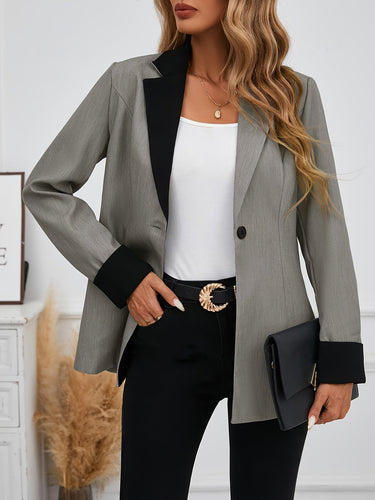 Levoire | Blazer Élégant Avec Col Contrasté