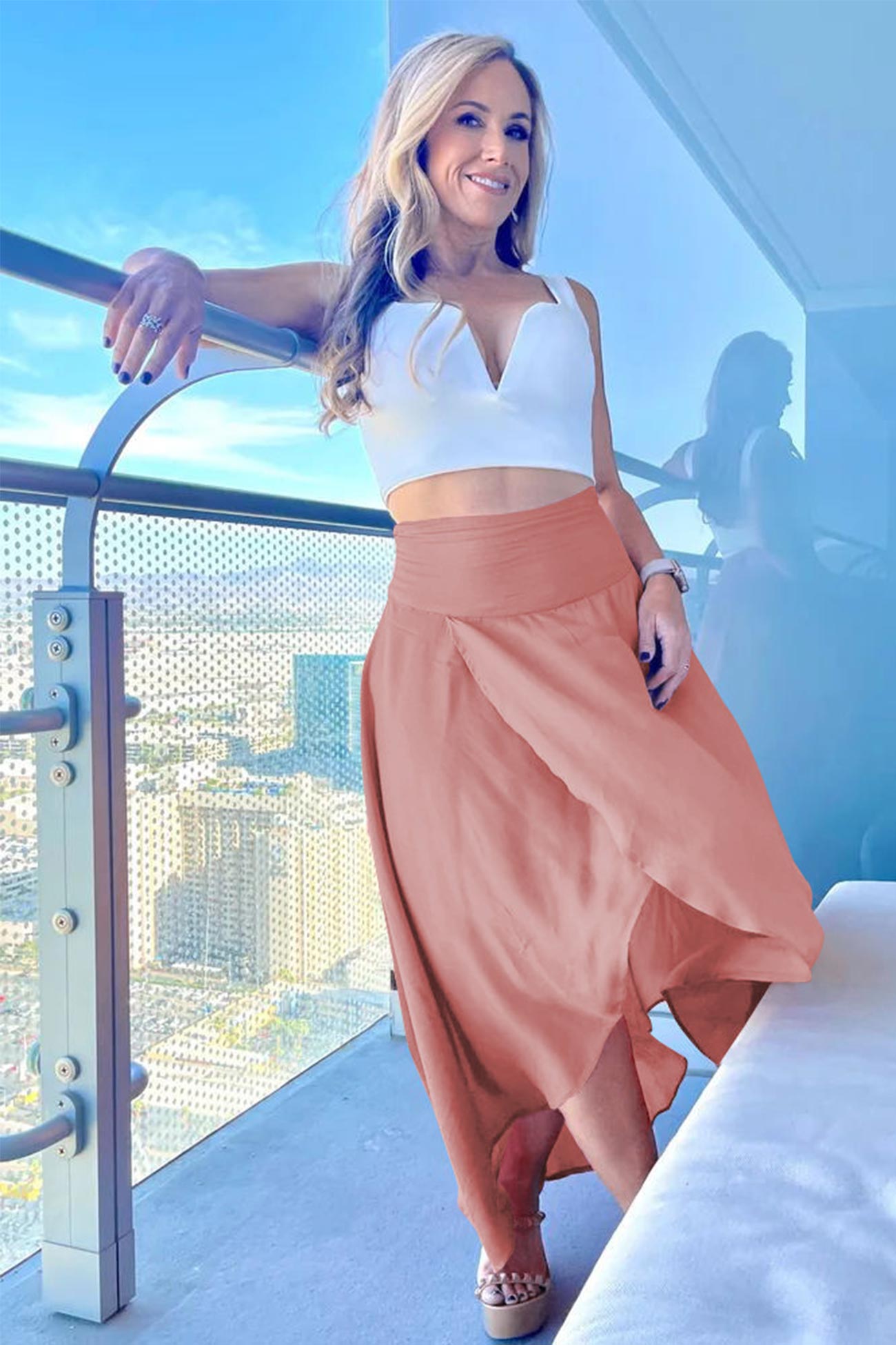 Levoire | Jupe Midi Élégante À Volants Irréguliers