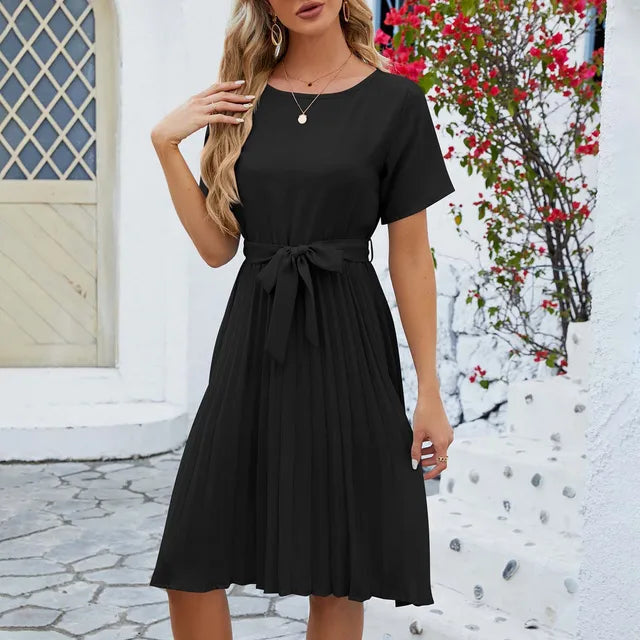Levoire | Robe Plissée Mint Noir