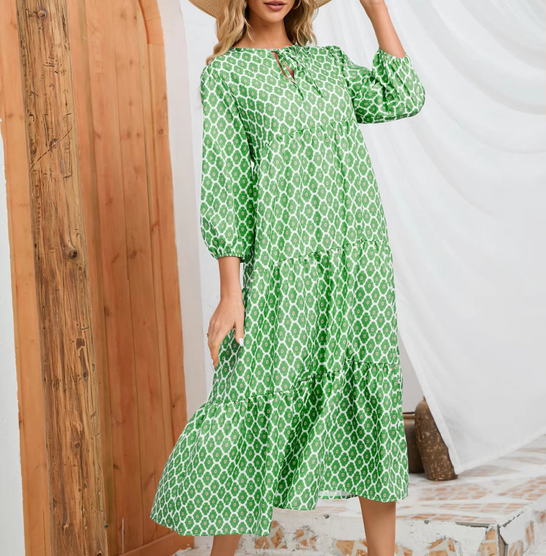 Levoire | Robe D'Été Longue Verte Pour Femmes