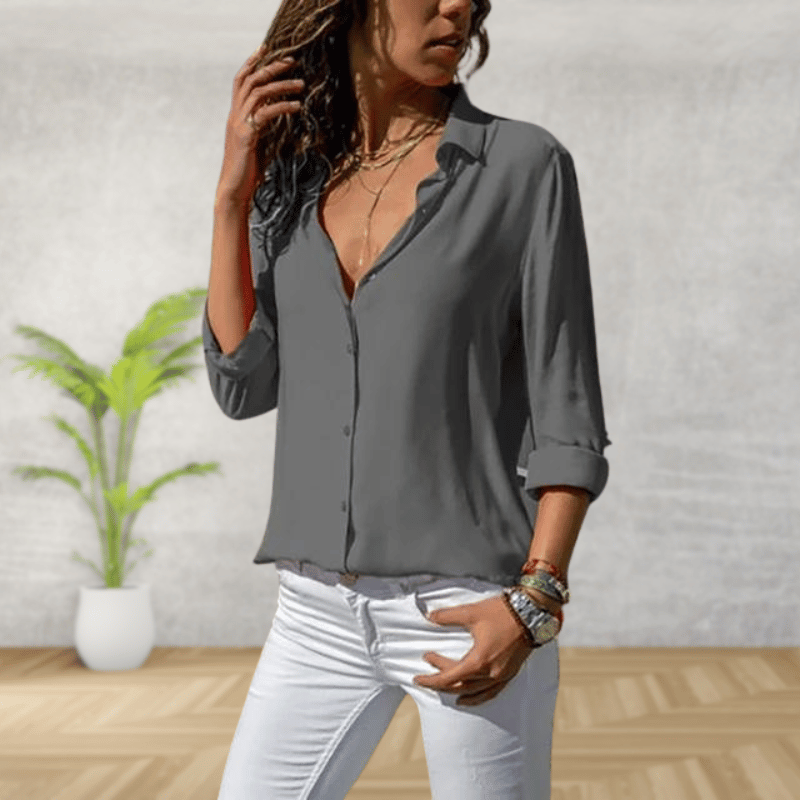 Levoire | Élégante Blouse Pour Femmes Gris