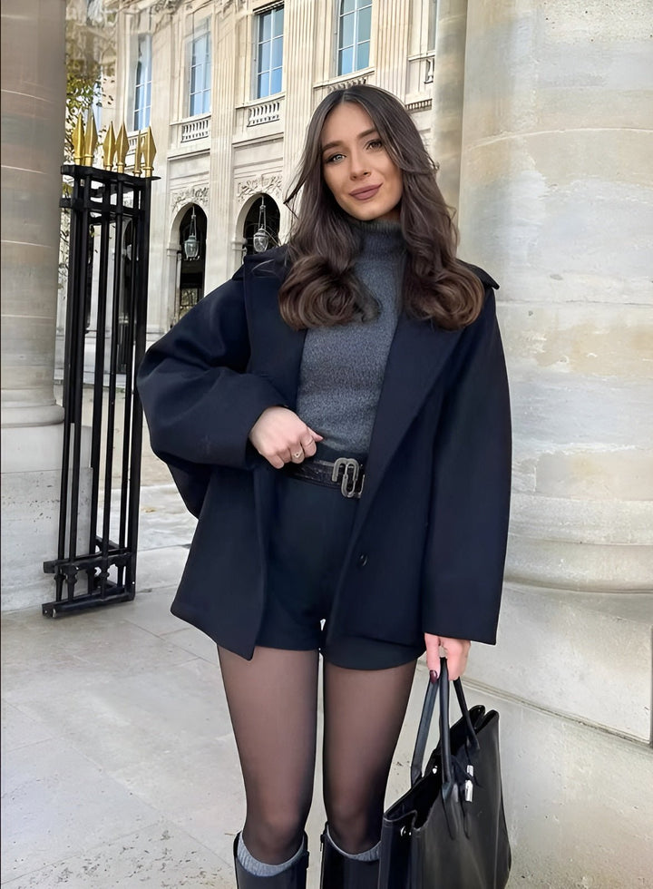 Levoire | Trendige Bergère Manteau Noir