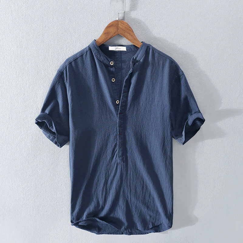 Levoire | Chemise En Lin D'Été Bleu foncé