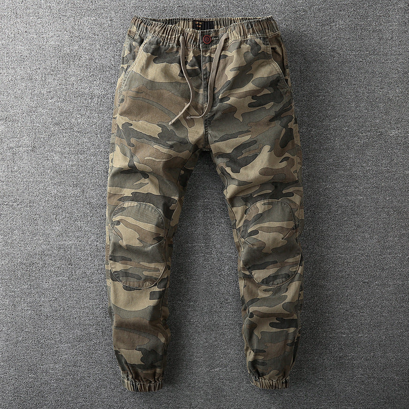 Levoire | Pantalons En Chemise Avec Motif Camouflage, Bouton Et Poches Gris