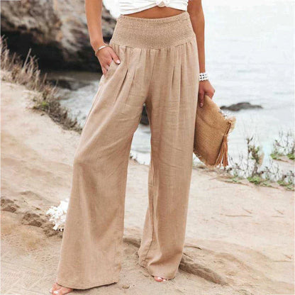 Levoire | Pantalon en lin pour femmes. Beige