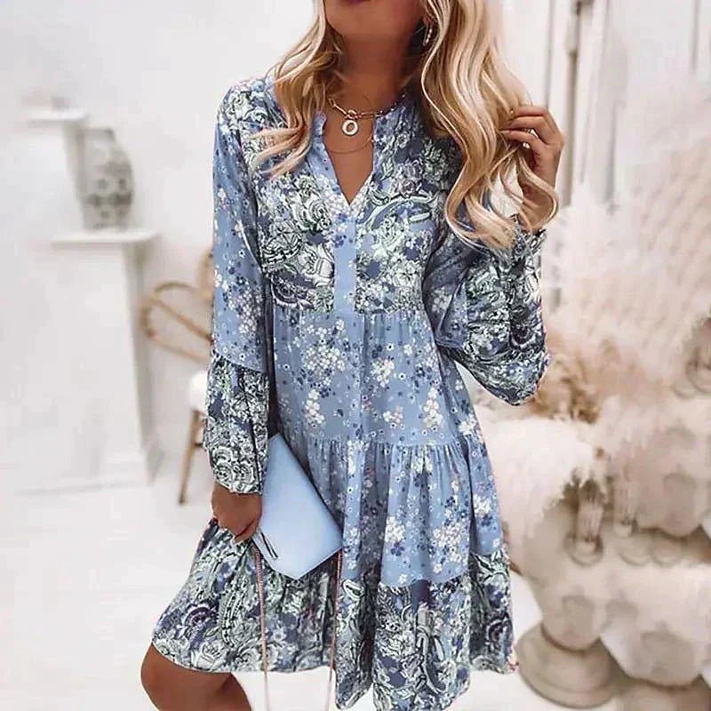 Levoire | Robe fleurie pour femme Bleu clair