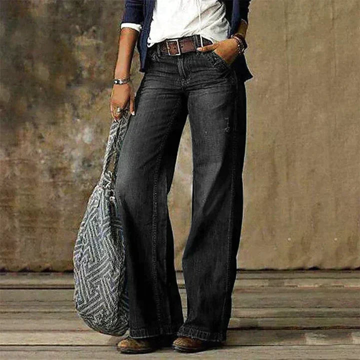 Levoire | Pantalon En Denim À Jambe Large Gris