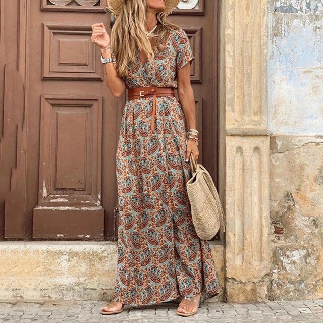 Levoire | Long Ibiza Robe Plissée Braun