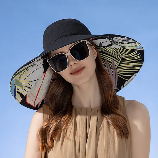 Levoire | Chapeau d'été avec Protection Solaire et Style Élégant pour Femme Noir