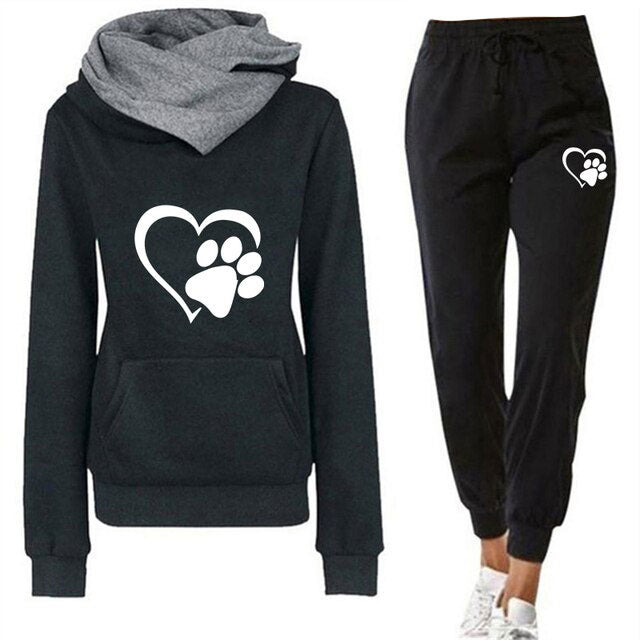 Levoire | Long Sleeve Outfit With Paw Design Noir