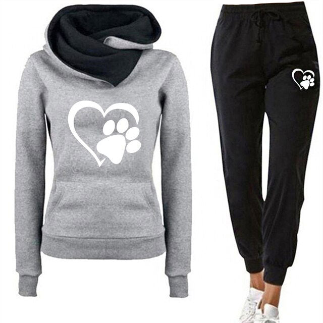 Levoire | Long Sleeve Outfit With Paw Design Gris