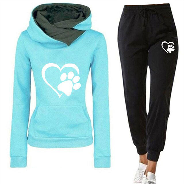 Levoire | Long Sleeve Outfit With Paw Design Bleu