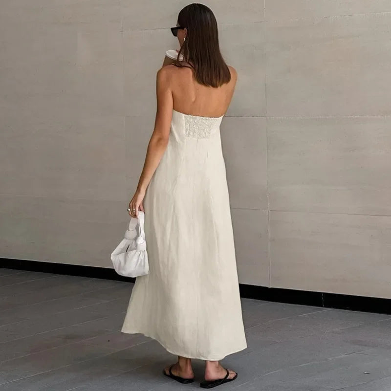 Levoire | Robe En Lin En Forme De A Avec Poches