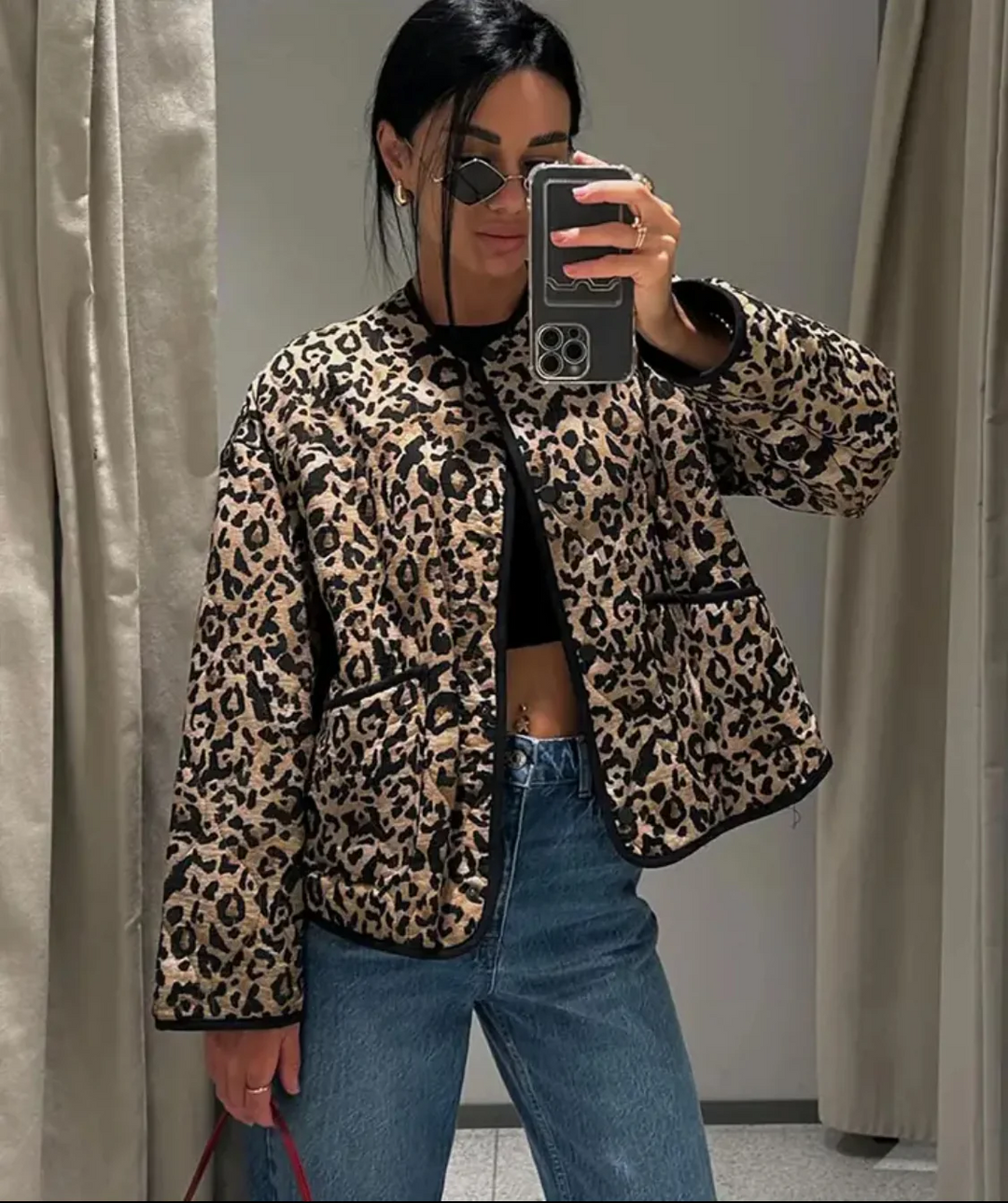 Levoire | Veste Chic Imprimée Braun