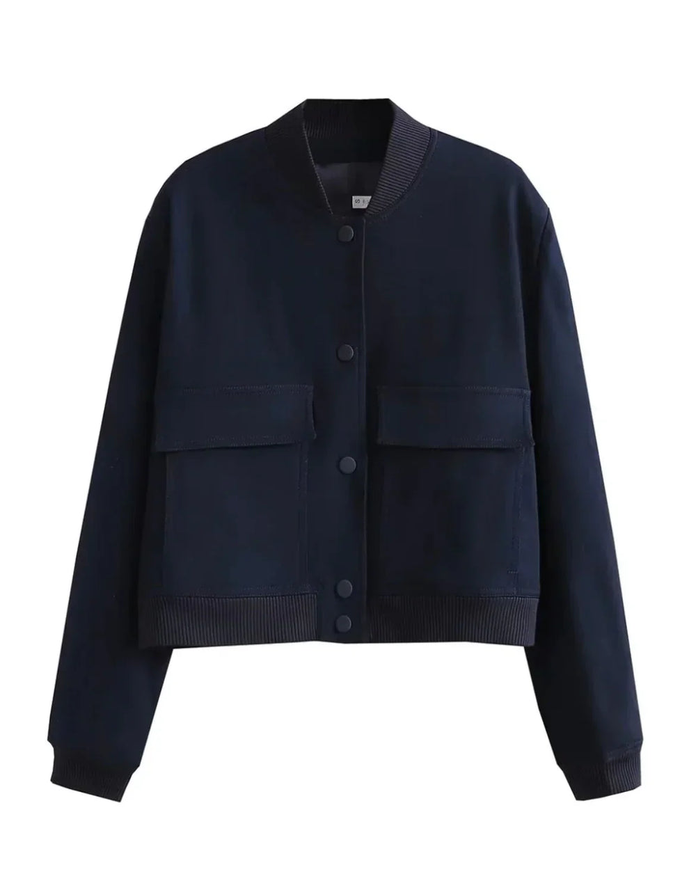 Levoire | Veste Bomber Raccourcie Élégante Pour Femmes Bleu foncé