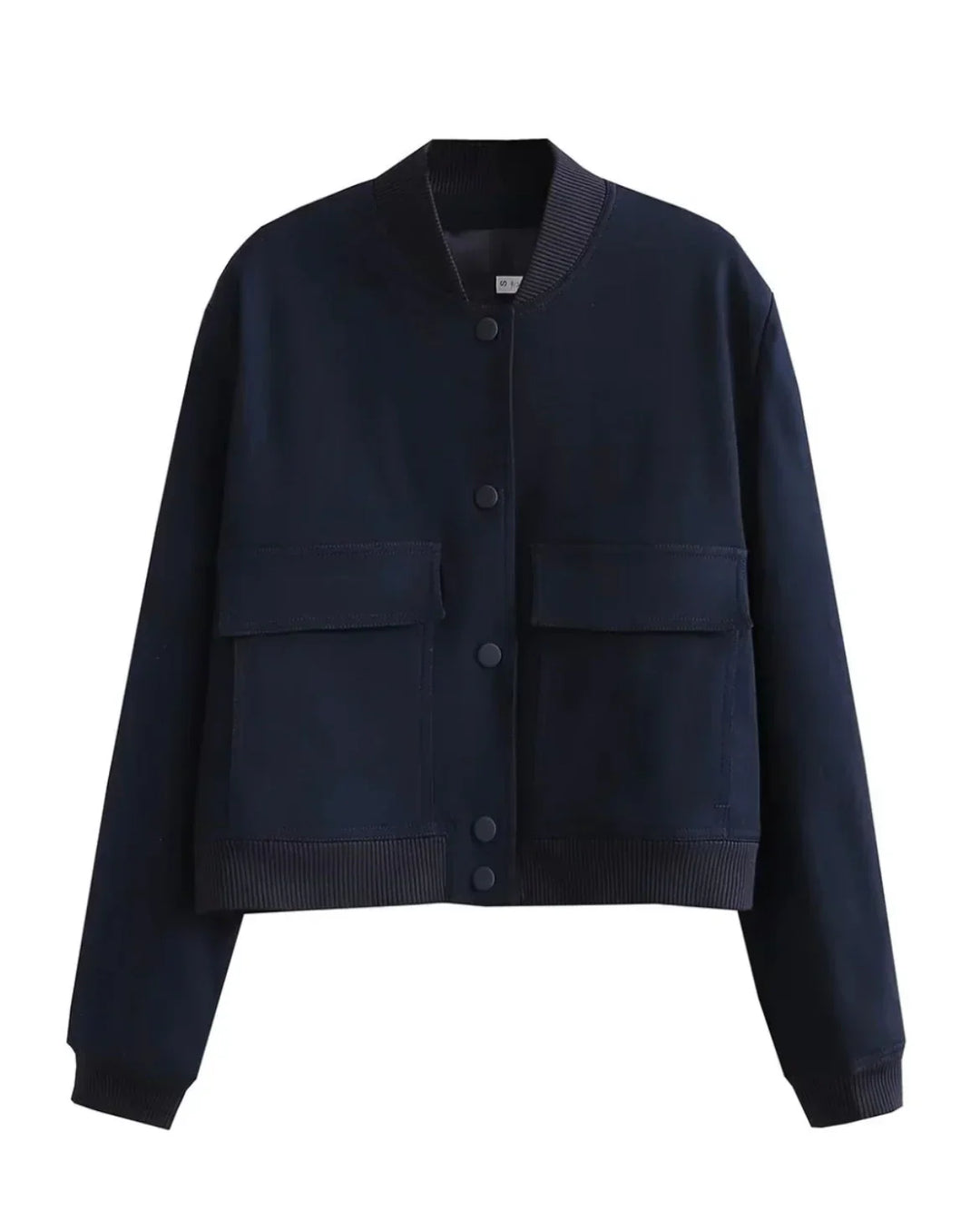 Levoire | Veste Bomber Raccourcie Élégante Pour Femmes Bleu foncé