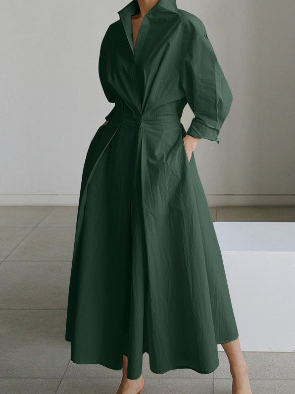 Levoire | Chemise Longue Dress Vert