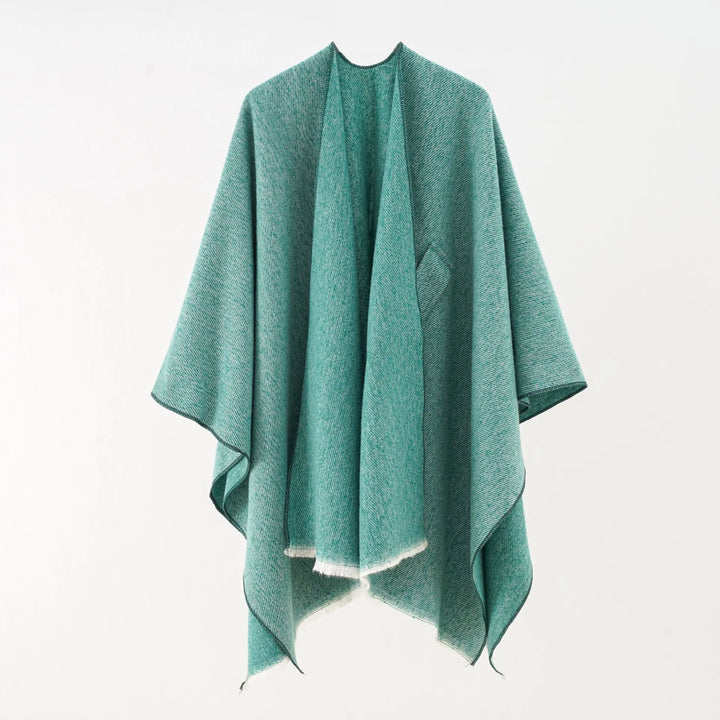 Levoire | Poncho Cachemire Ute Confortable Vert Une taille