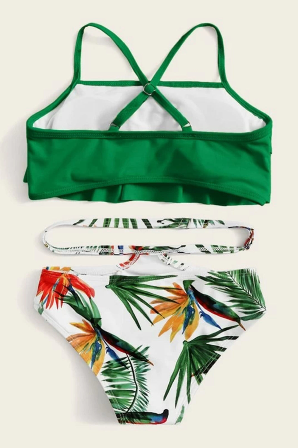 Levoire | Haut à couches à motifs avec bikini tropical aléatoire