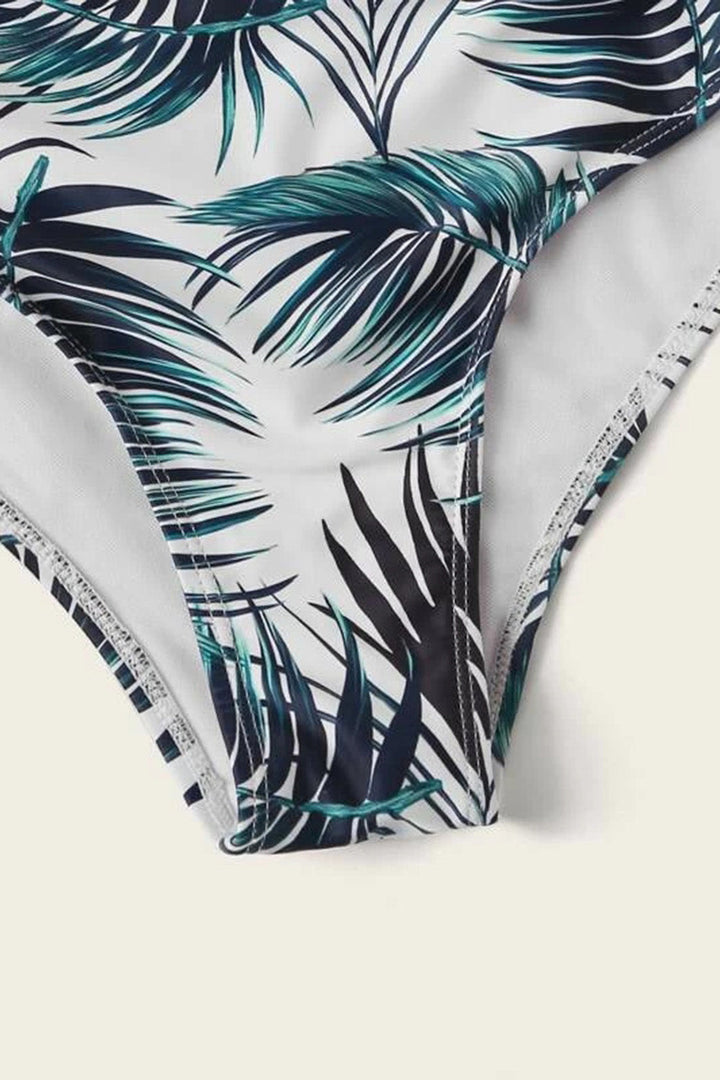 Levoire | Imprimé Découpe au Cou Une Pièce Maillot de Bain
