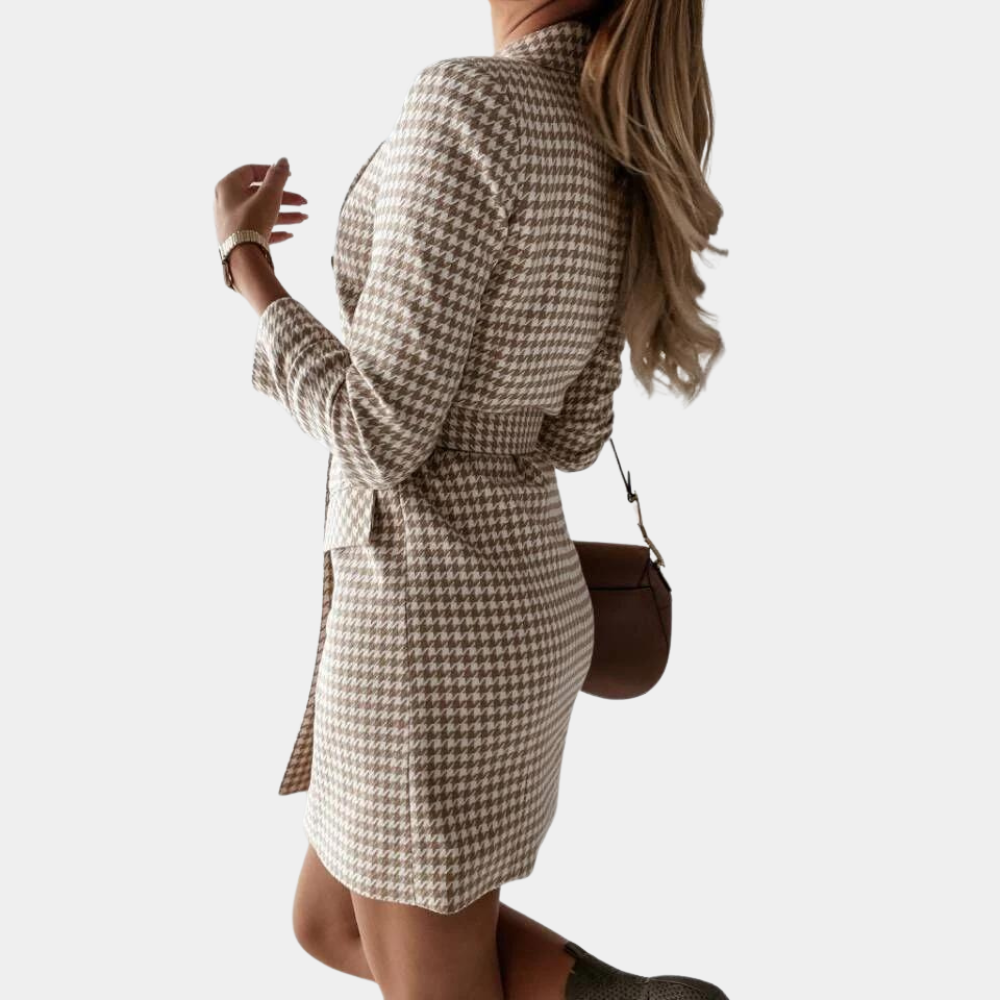 Levoire | Robe Élégante Avec Ceinture Pour Femmes Khaki