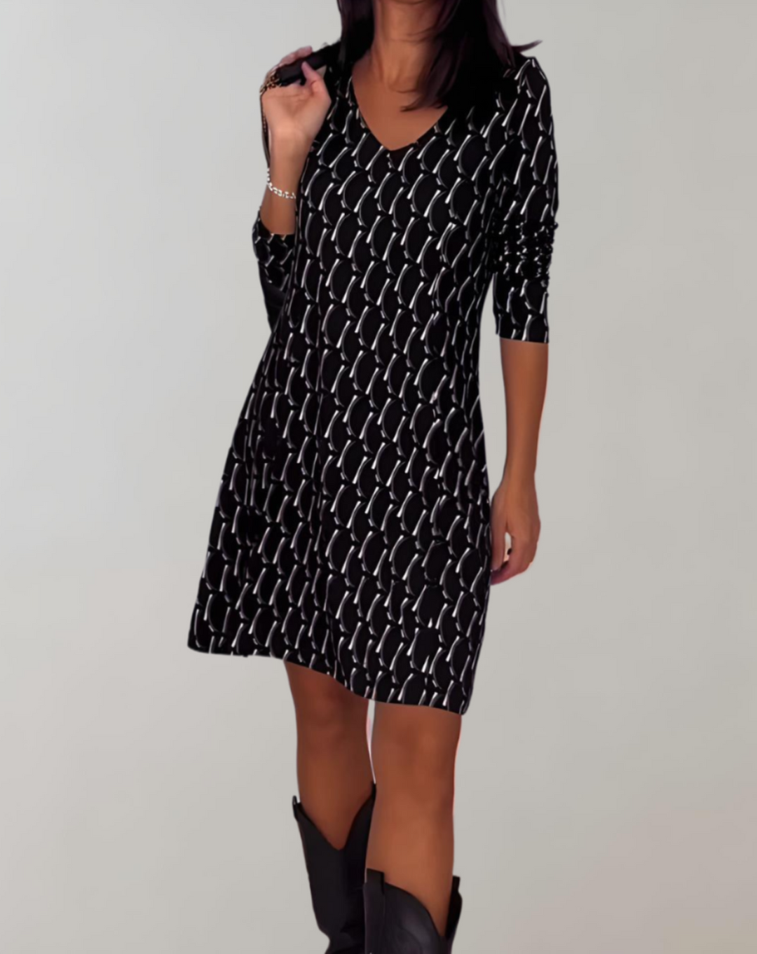 Levoire | Robe D'Été Légère À Motif Floral Noir