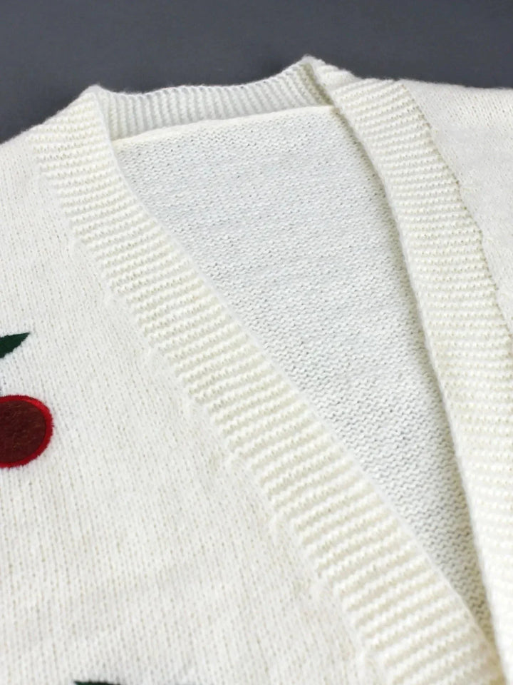 Levoire | Cerise Blanc Gilet Épais Gilet Pour Femmes