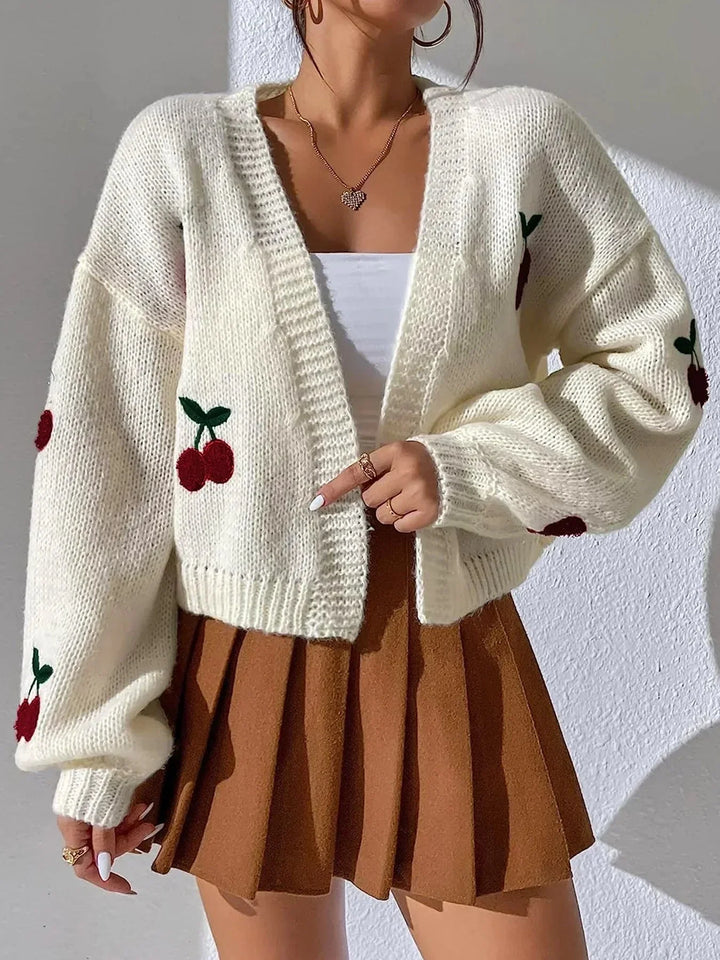 Levoire | Cerise Blanc Gilet Épais Gilet Pour Femmes