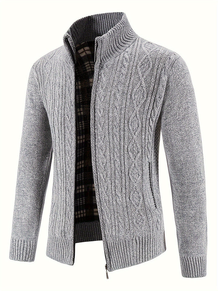 Levoire | Gilet Chaud Col Haut Fermeture Éclair Gilet Homme Gilet Gris