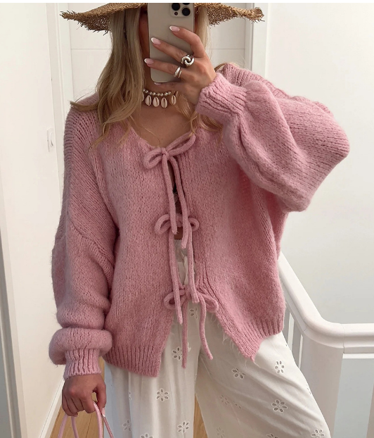 Levoire | Gilet Grandes Tailles Gilet En Tricot Vêtements Pour Femmes Rosa