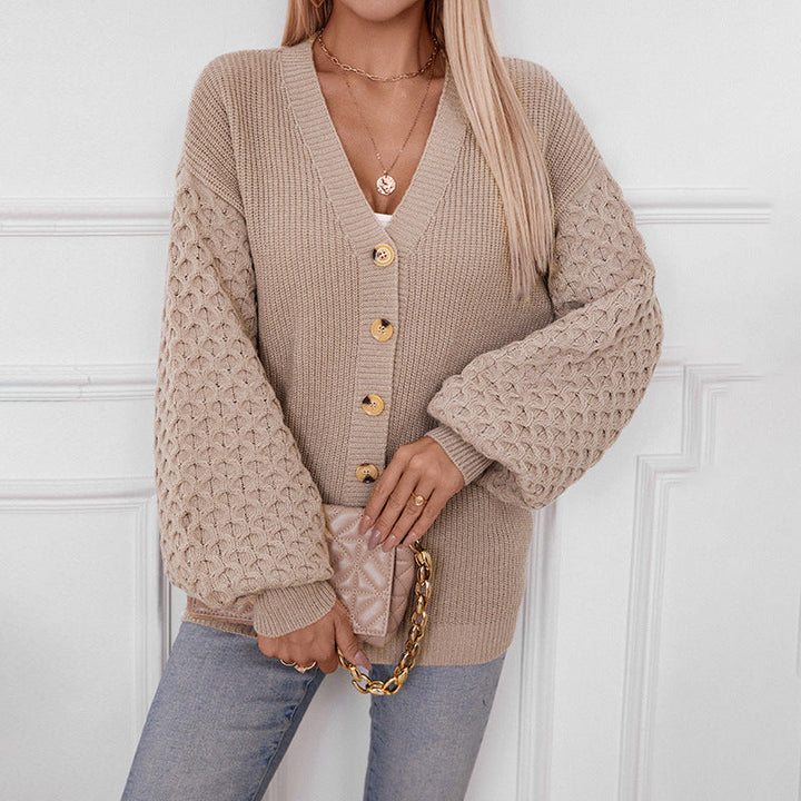 Levoire | V-Encolure Boutonnage Grande Taille Gilet Femme Tricot