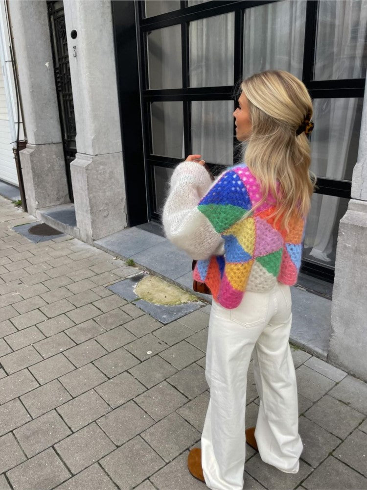 Levoire | Gilet Chaud Ouvert En Tricot Gros Pour Femmes