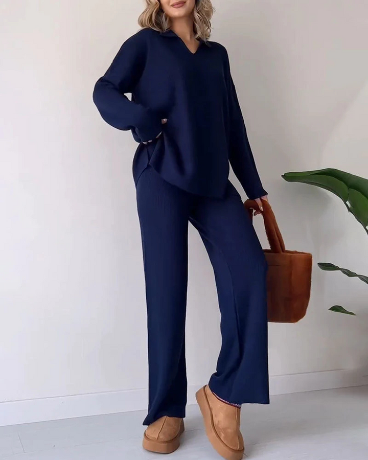 Levoire | Ord Manches Longues Rippées Ensemble De Détente Femme Loungewear