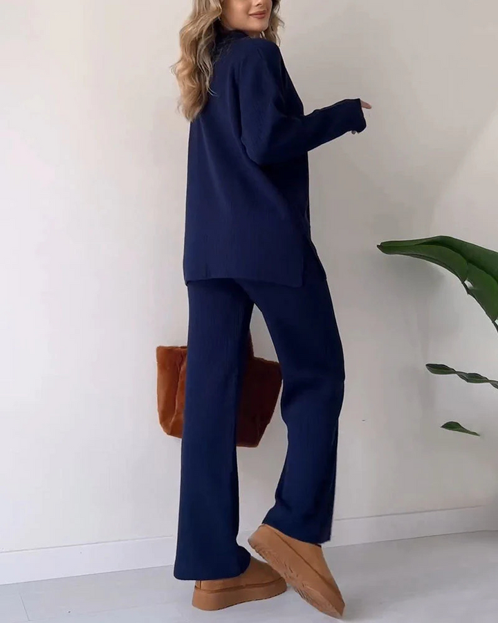 Levoire | Ord Manches Longues Rippées Ensemble De Détente Femme Loungewear
