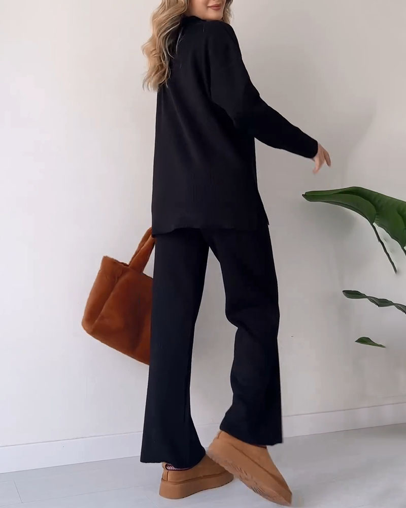 Levoire | Ord Ensemble Coupe Pantalon Grande Taille Sweat-Shirt Loungewear Ensemble Co Ord Ensemble Femme