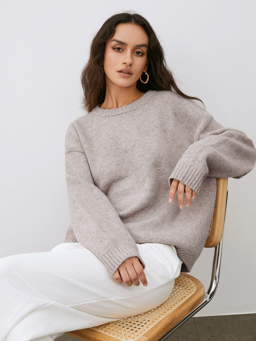 Levoire | Mélange De Laine Coupe Locker Pull Femme Chameau