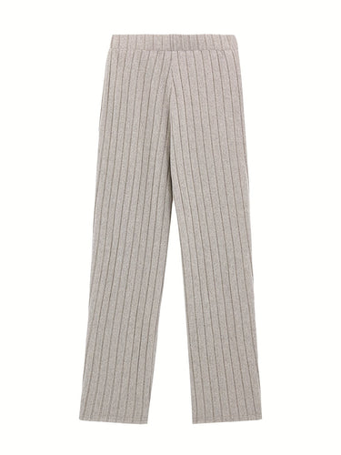 Levoire | Pantalon Rippé Taille Haute Pantalon À Jambe Large Femme