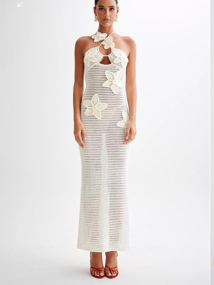 Levoire | Robe Maxi Bodycon D'Été À Col Halter Sans Manches
