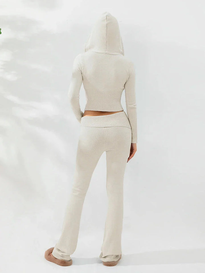 Levoire | Ensemble De Salon Capuche Fermeture Éclair Ensemble Deux Pièces Loungewear Pour Femmes
