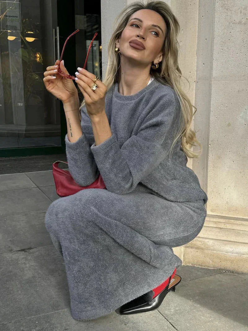 Levoire | Jupe Et Top Chaud Manches Longues Ensemble Femme Set