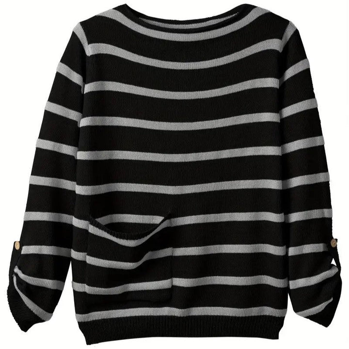 Levoire | Pull Rayé Modèle Ample Grand Pull Vêtements Femme