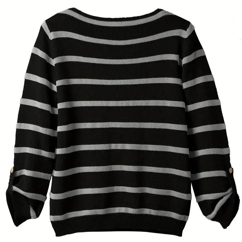 Levoire | Pull Rayé Modèle Ample Grand Pull Vêtements Femme
