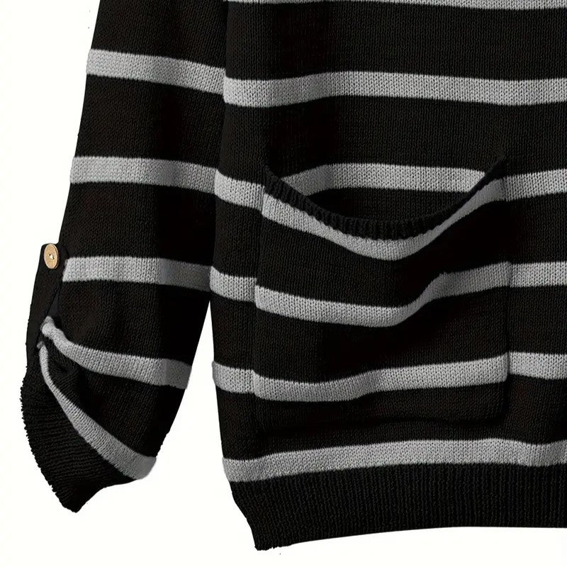 Levoire | Pull Rayé Modèle Ample Grand Pull Vêtements Femme