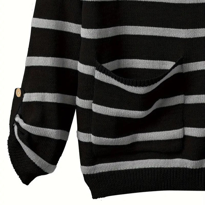 Levoire | Pull Rayé Modèle Ample Grand Pull Vêtements Femme