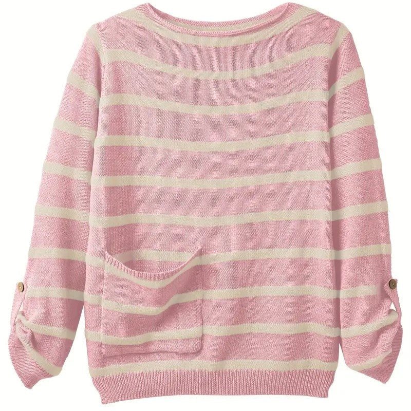 Levoire | Pull Rayé Modèle Ample Grand Pull Vêtements Femme