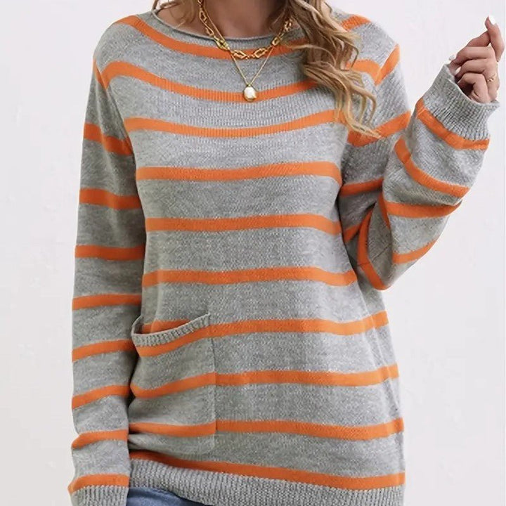 Levoire | Pull Rayé Modèle Ample Grand Pull Vêtements Femme