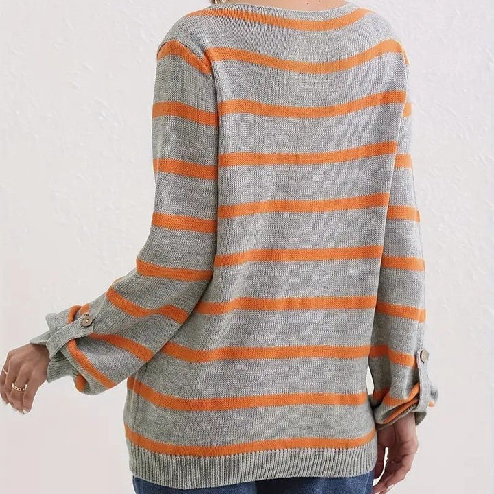 Levoire | Pull Rayé Modèle Ample Grand Pull Vêtements Femme