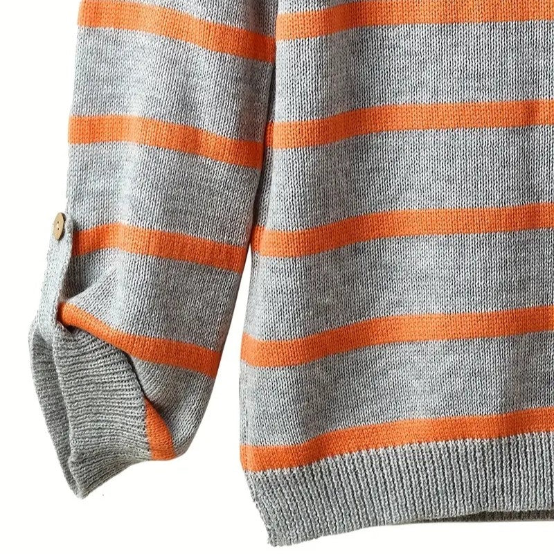 Levoire | Pull Rayé Modèle Ample Grand Pull Vêtements Femme