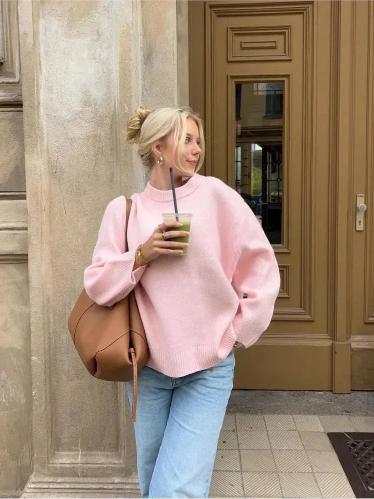 Levoire | Pull Rose Grande Taille Pull Pull Pour Femmes Rosa