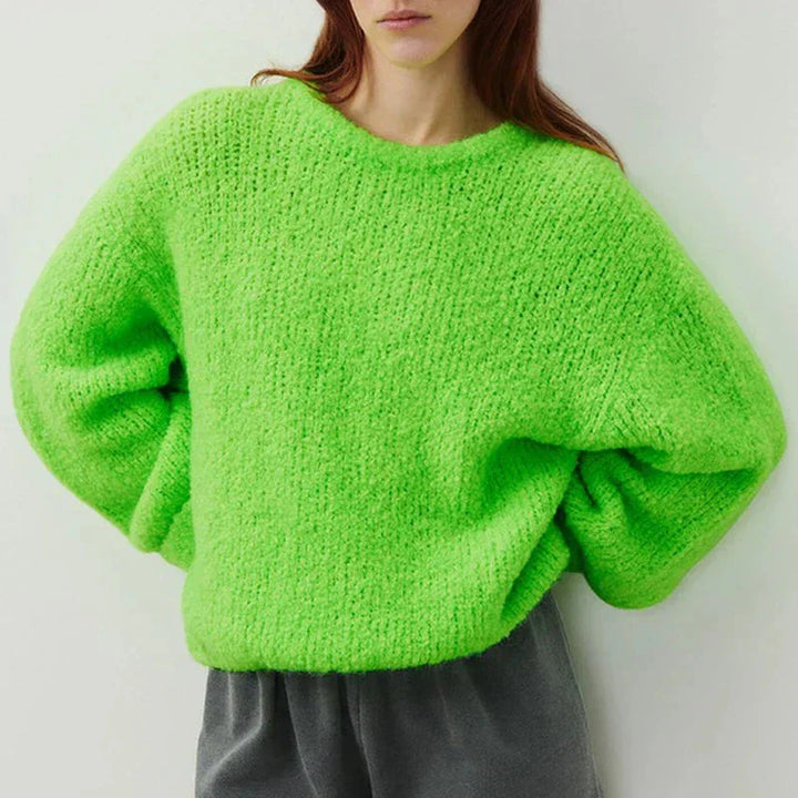 Levoire | Pull Femme Coupe Ample Pull Chaleureux Pull Femme Vert Une taille